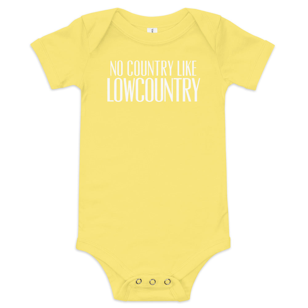 White Logo Baby Onesie